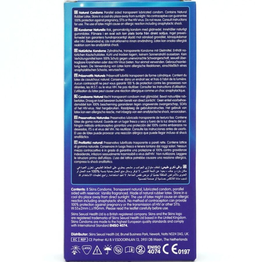 Préservatifs naturels ultra-fins pack de 8 — SKINS