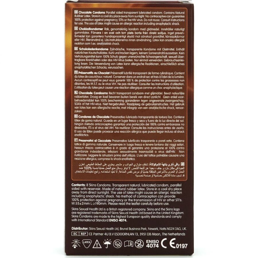 Pack de 8 préservatifs premium chocolat — SKINS