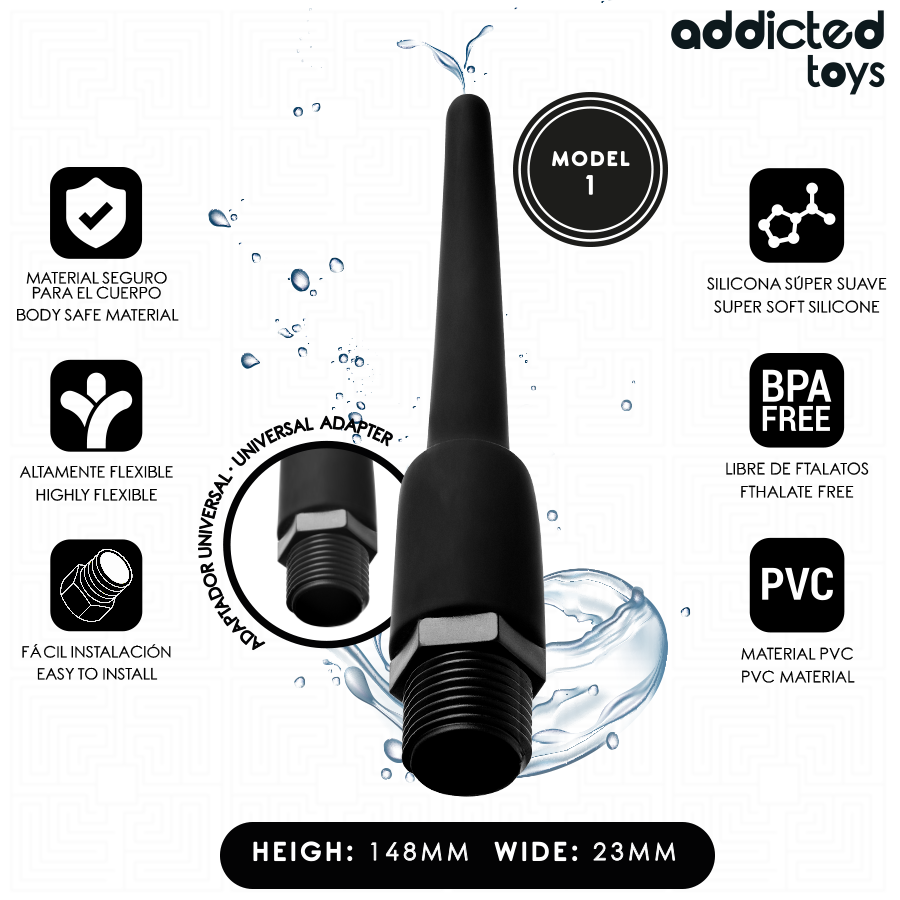 Nettoyant anal doux avec adaptateur universel — ADDICTED TOYS