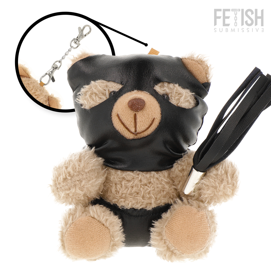 Ours en peluche Luno, accessoires fétichistes noirs — FETISH SUBMISSIVE REBEL TOYS