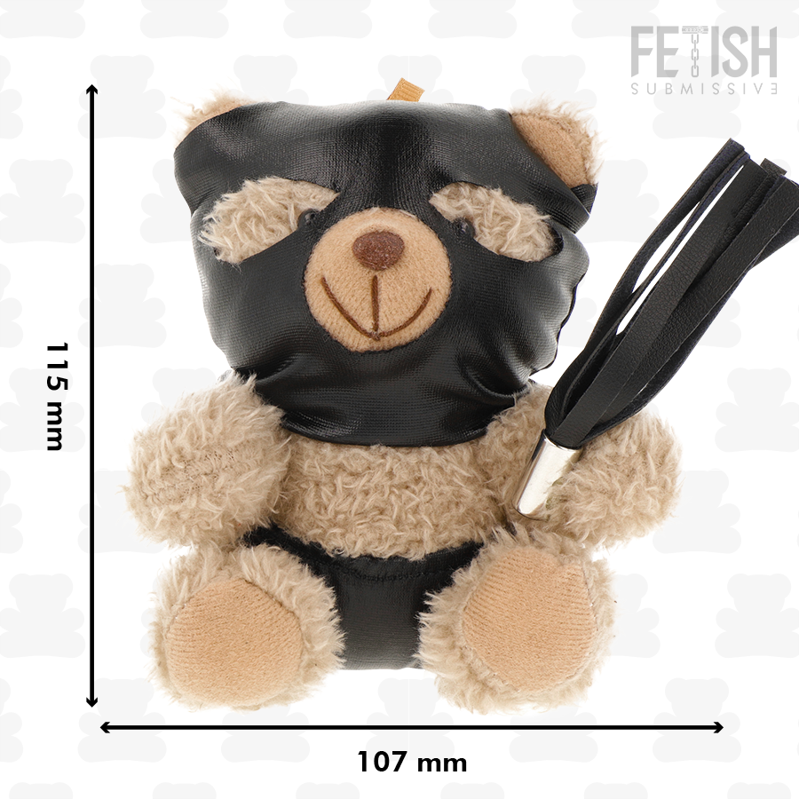 Ours en peluche Luno, accessoires fétichistes noirs — FETISH SUBMISSIVE REBEL TOYS