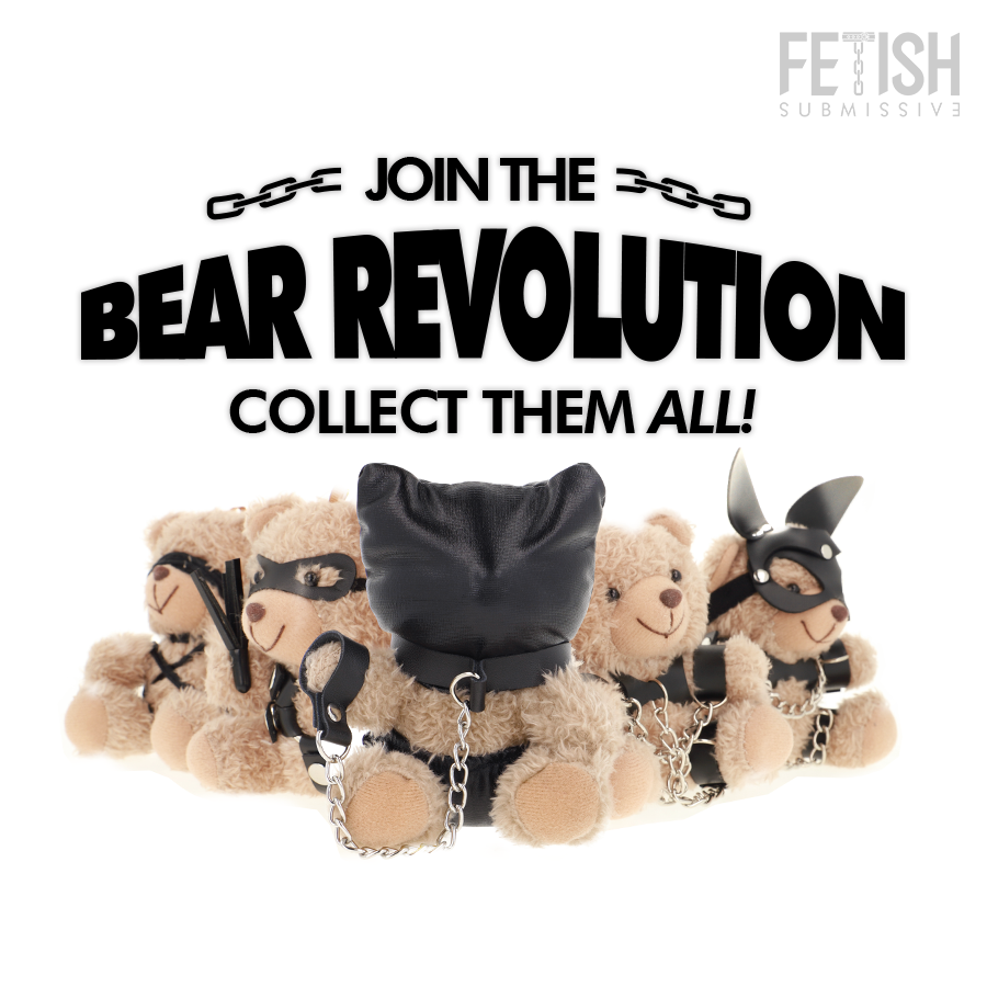 Ours en peluche fétichiste Momo capuche bondage — FETISH SUBMISSIVE REBEL TOYS