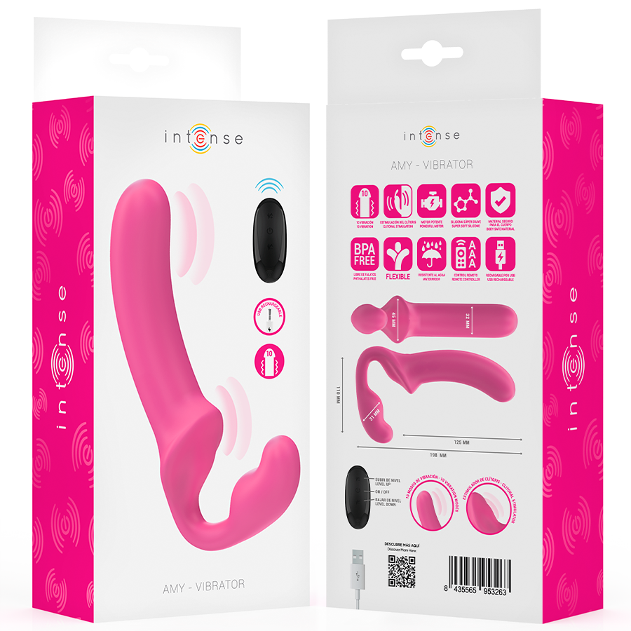 Vibrateur double élégant 20 cm avec télécommande — INTENSE REMOTE CONTROL
