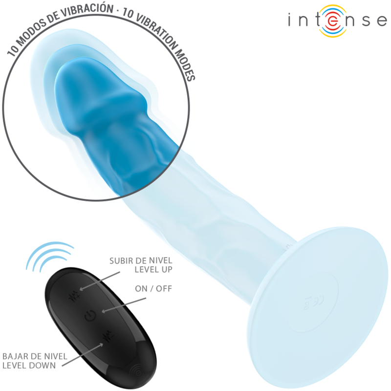 Vibrateur réaliste télécommandé 10 modes — INTENSE REMOTE CONTROL