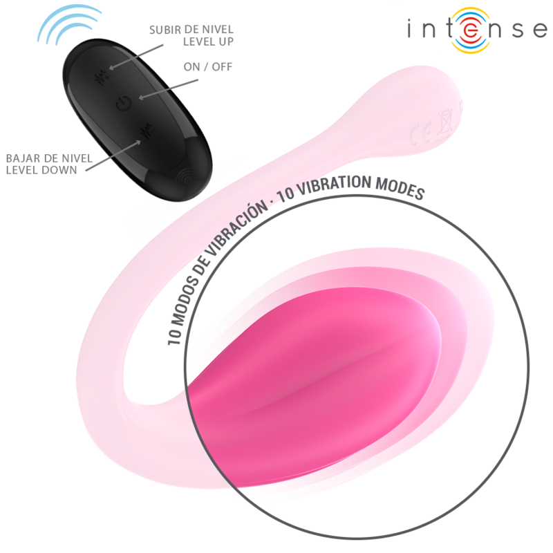 Vibrateur double stimulation en U — INTENSE REMOTE CONTROL