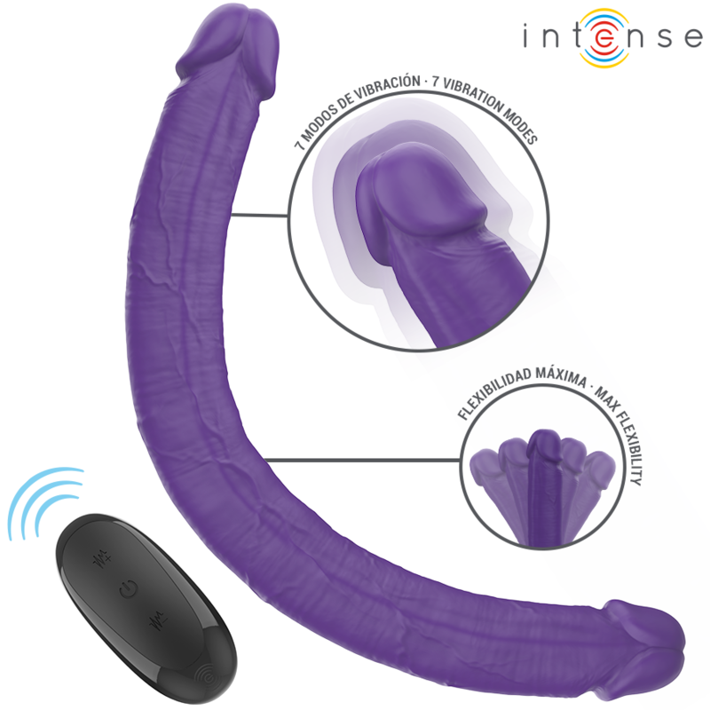 Double gode vibrant télécommandé 40 cm — Intense Remote Control