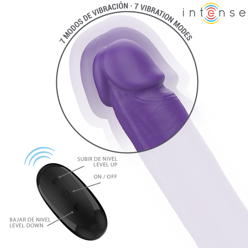 Double gode vibrant télécommandé 40 cm — Intense Remote Control