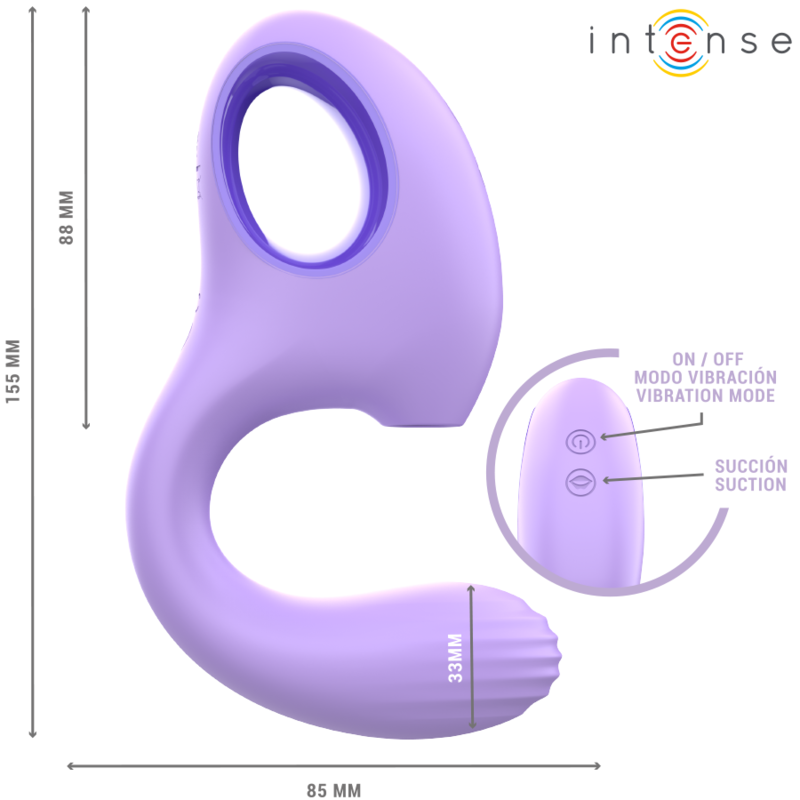 Stimulateur vibrant à aspiration intense — INTENSE HIGH TECH