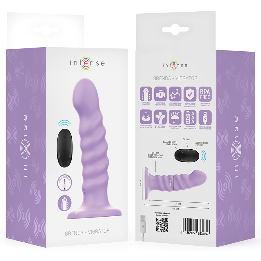 Vibrateur spiralé Brenda 10 vibrations — INTENSE REMOTE CONTROL