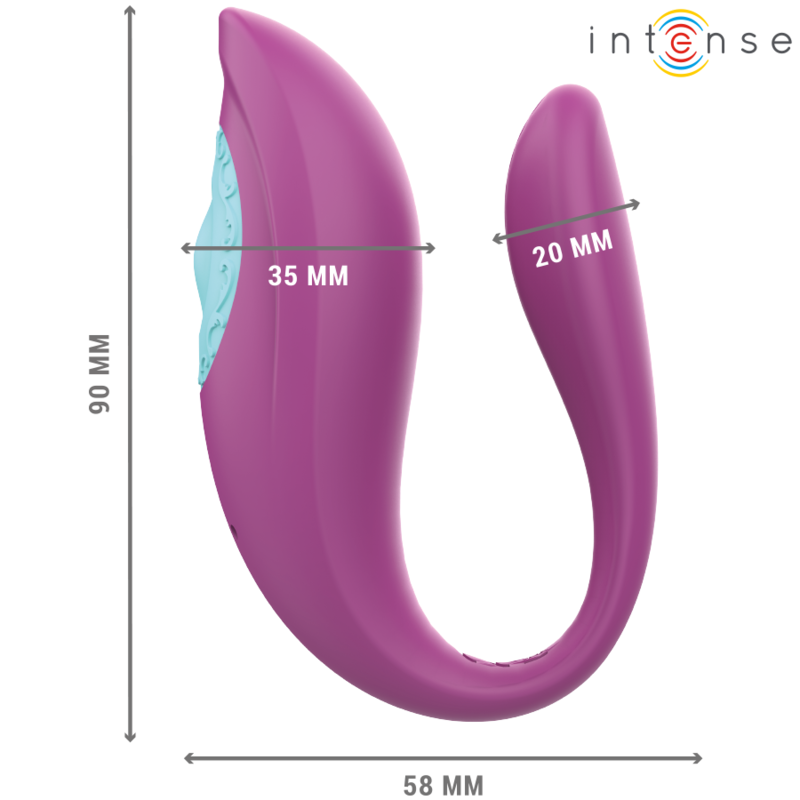 Vibrateur en U Annie violet télécommandé — INTENSE REMOTE CONTROL