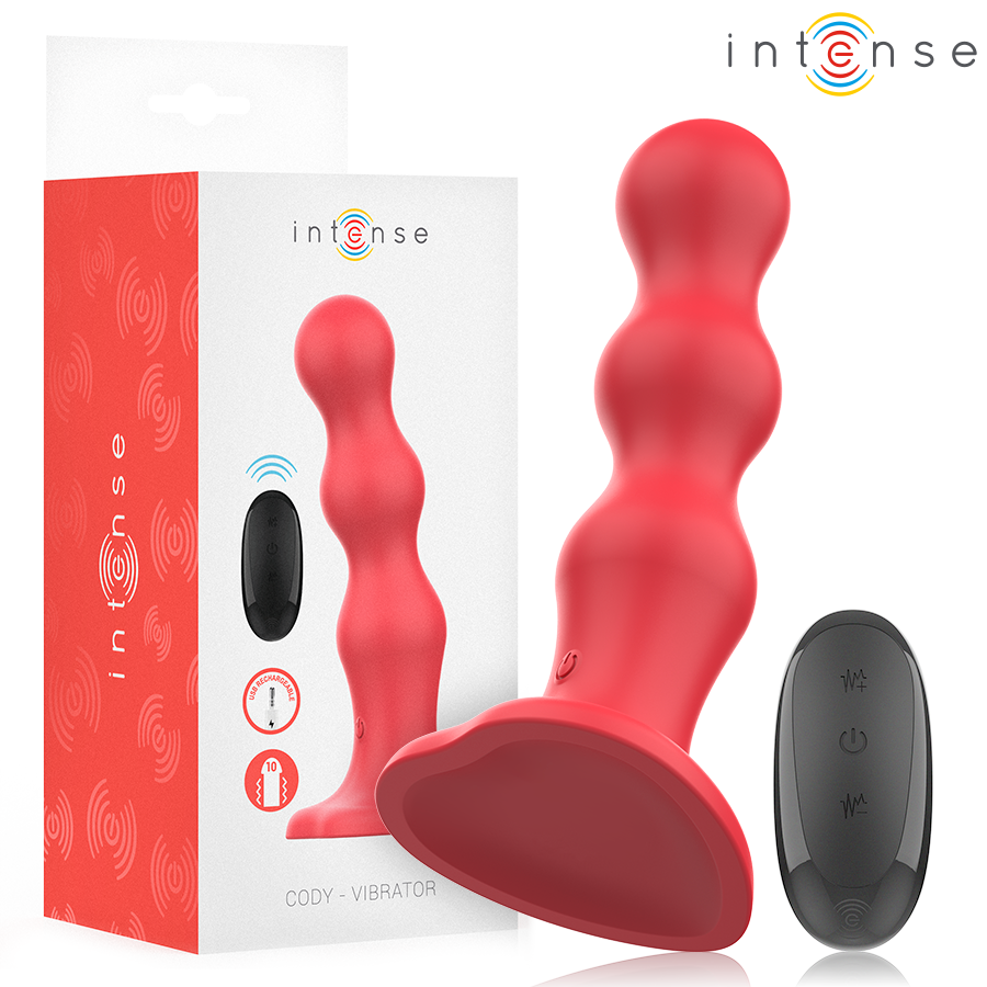 Vibrateur texturé puissant à ventouse et télécommande — INTENSE REMOTE CONTROL
