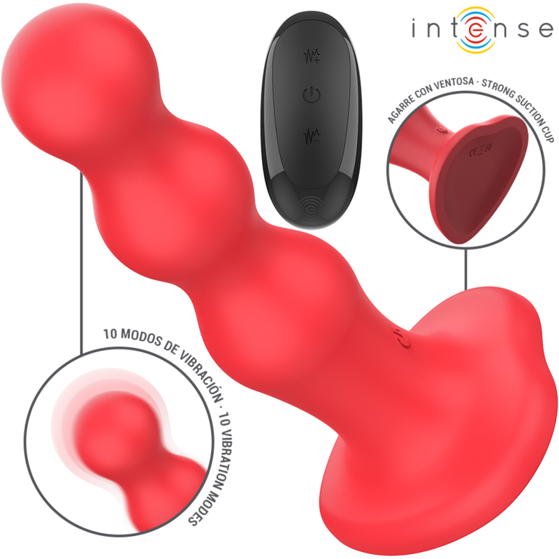 Vibrateur texturé puissant à ventouse et télécommande — INTENSE REMOTE CONTROL