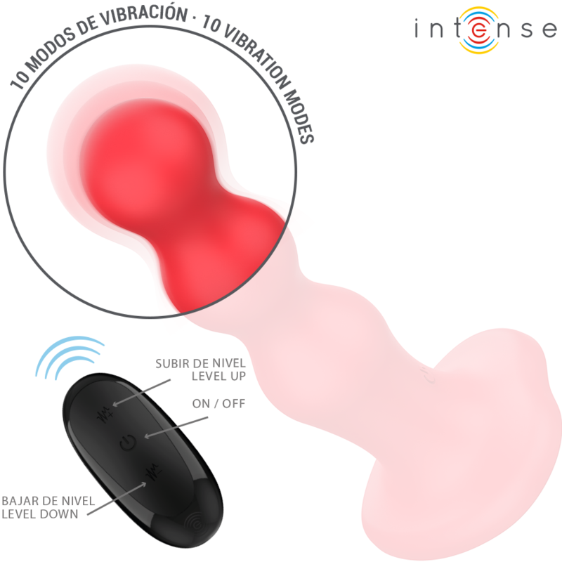 Vibrateur texturé puissant à ventouse et télécommande — INTENSE REMOTE CONTROL