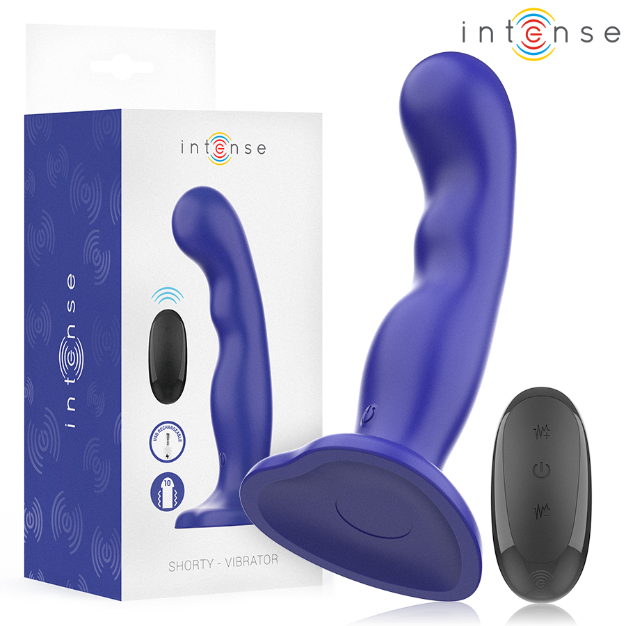 Vibrateur court texturé à ventouse télécommandé — INTENSE REMOTE CONTROL