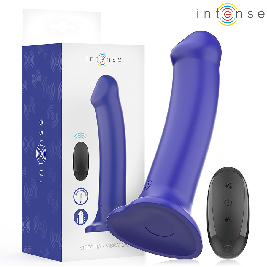 Vibromasseur Victoria à ventouse et télécommande, 10 vibrations — INTENSE REMOTE CONTROL