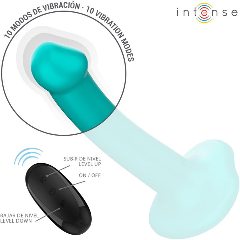 Vibromasseur Katie avec ventouse et télécommande — INTENSE REMOTE CONTROL