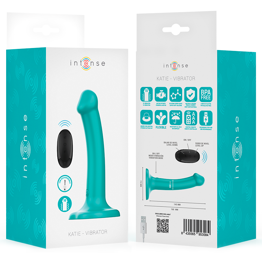 Vibromasseur Katie avec ventouse et télécommande — INTENSE REMOTE CONTROL