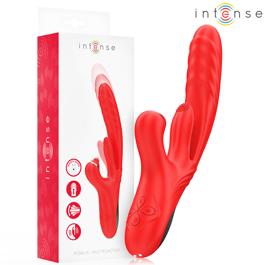 Vibrateur 3-en-1 rouge intense — INTENSE HIGH TECH