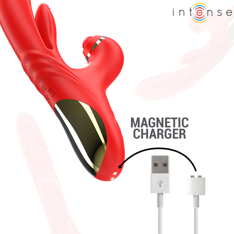 Vibrateur 3-en-1 rouge intense — INTENSE HIGH TECH