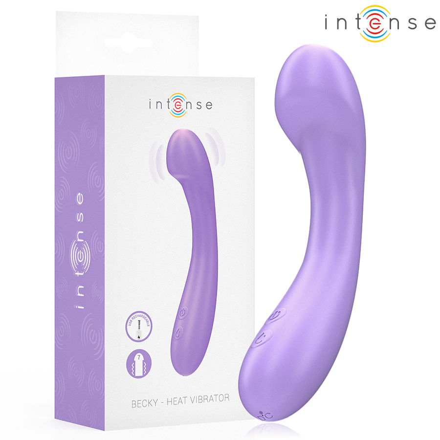 Vibromasseur chauffant Becky 19 cm 7 vibrations — INTENSE HIGH TECH