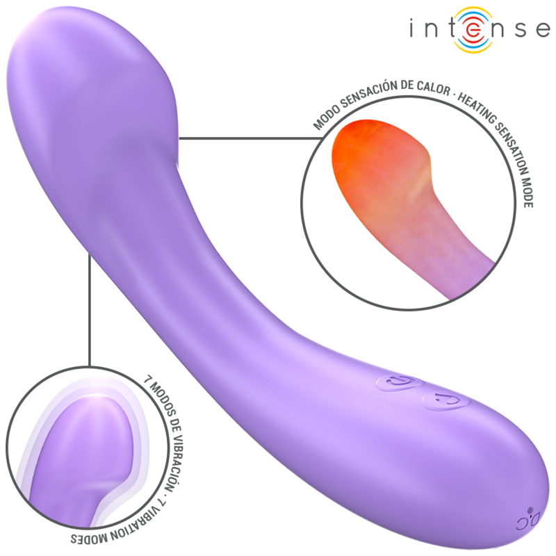Vibromasseur chauffant Becky 19 cm 7 vibrations — INTENSE HIGH TECH