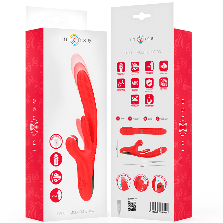 Multifunktions-Vibrator mit Stoß, Vibration & Saugeffekt — INTENSE HIGH TECH