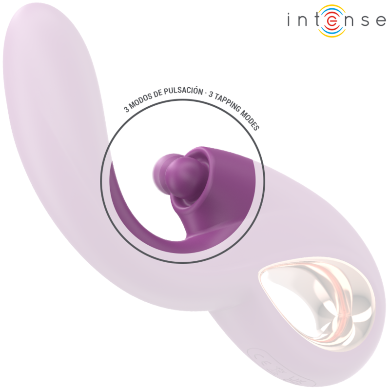 Vibromasseur point G multifonction taping, poussée et vibration violet — INTENSE HIGH TECH