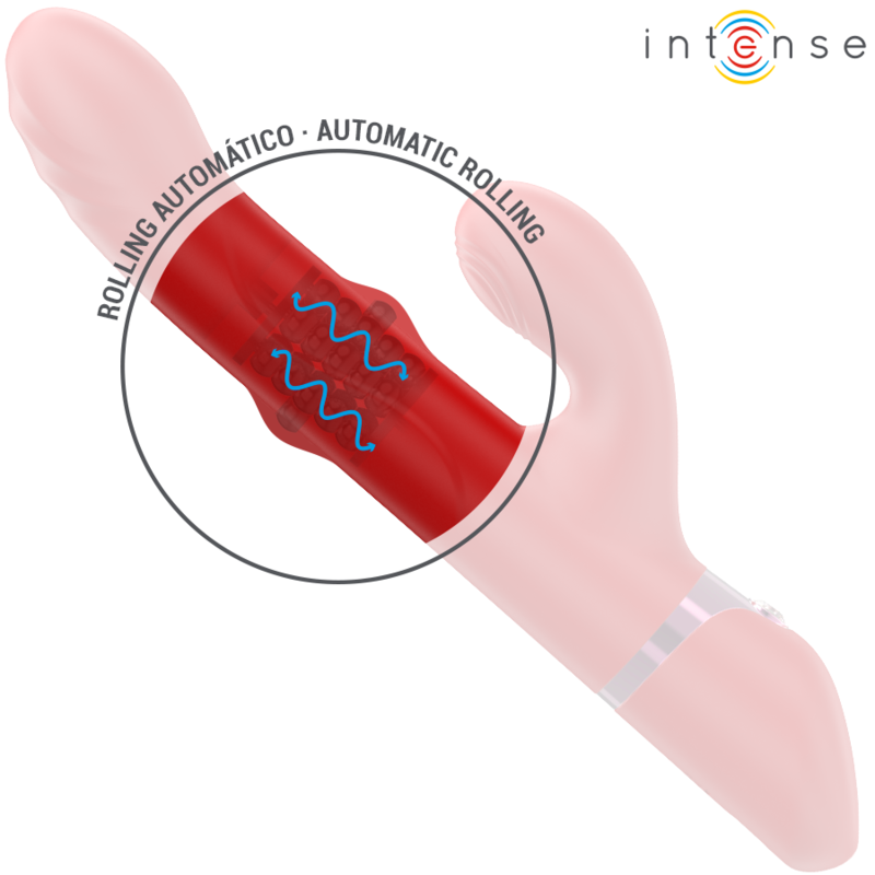 LELE Vibrateur multifonction rotatif, oscillant et stimulant rouge — INTENSE HIGH TECH