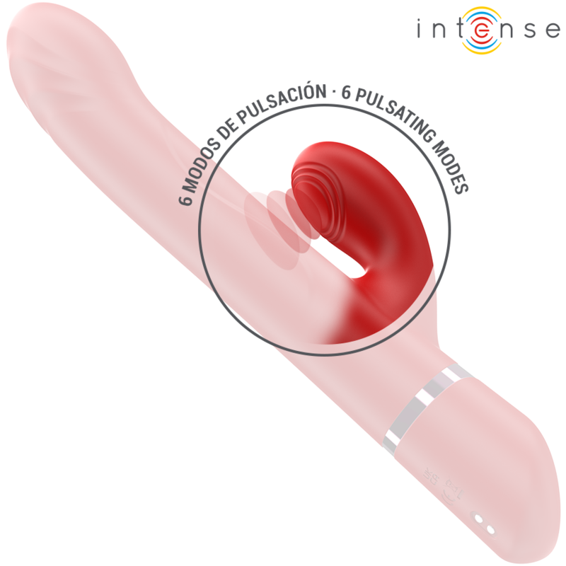 LELE Vibrateur multifonction rotatif, oscillant et stimulant rouge — INTENSE HIGH TECH