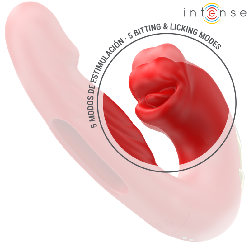 Double vibrateur à bouche stimulante — INTENSE HIGH TECH