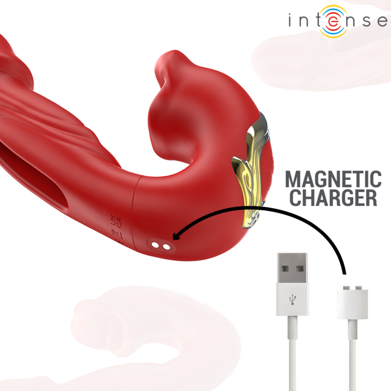 Double vibrateur à bouche stimulante — INTENSE HIGH TECH