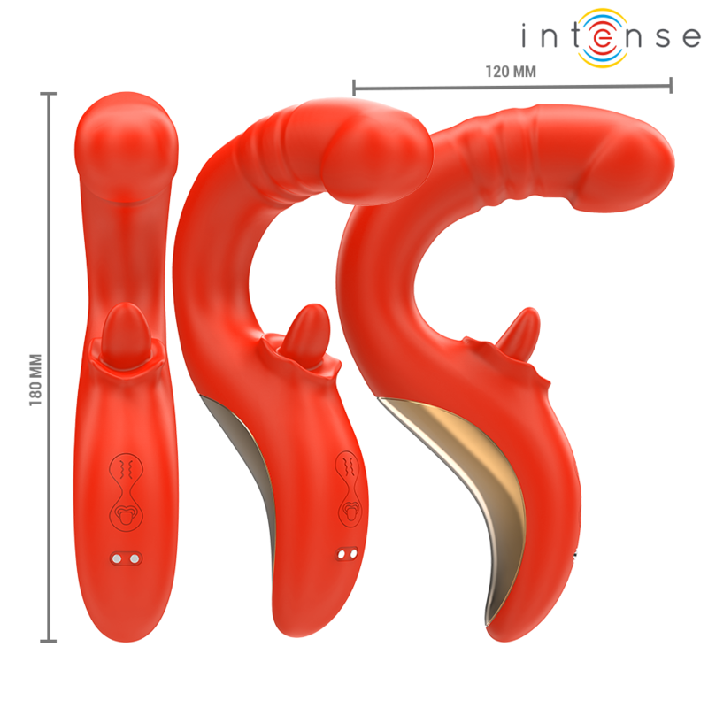 Vibrateur et stimulateur double en forme de U — INTENSE HIGH TECH