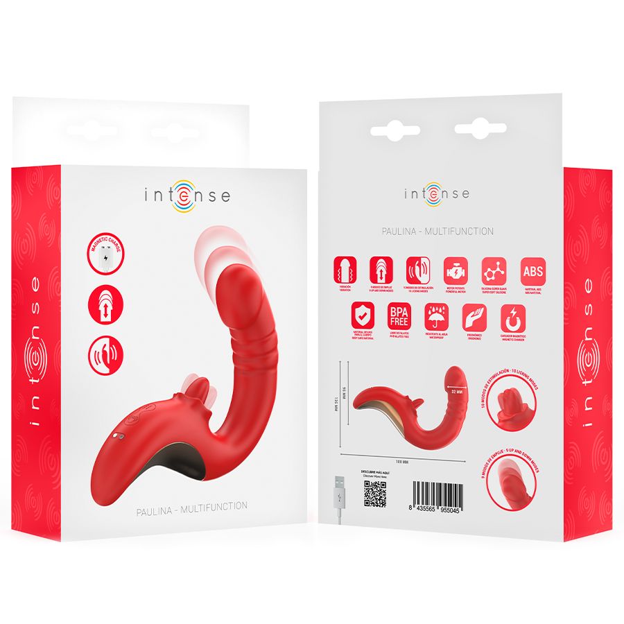 Vibrateur et stimulateur double en forme de U — INTENSE HIGH TECH