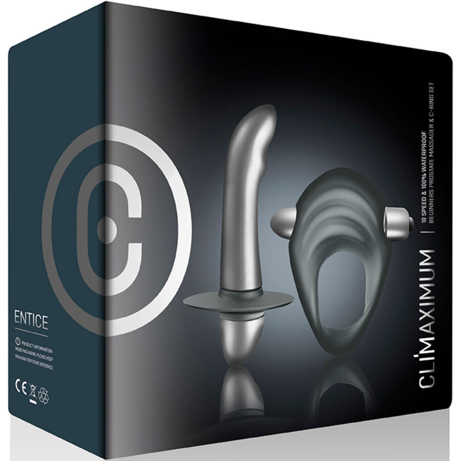 Kit couple avec anneau pénien vibrant et stimulateur prostatique — CLIMAXIMUM