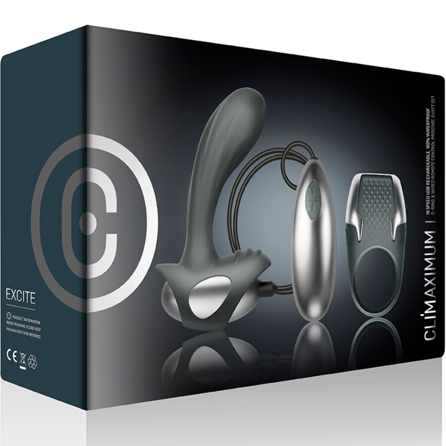 Kit anneau pénien et masseur de prostate vibrant — CLIMAXIMUM