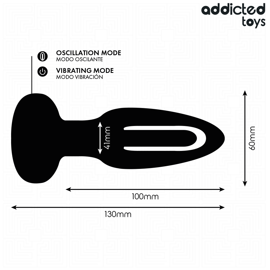 Plug anal vibrant avec langue oscillante et télécommande — ADDICTED TOYS