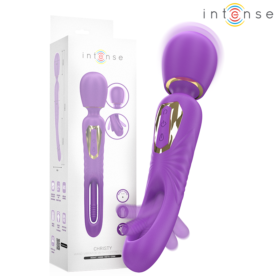Baguette vibrante avec langue oscillante — INTENSE HIGH TECH