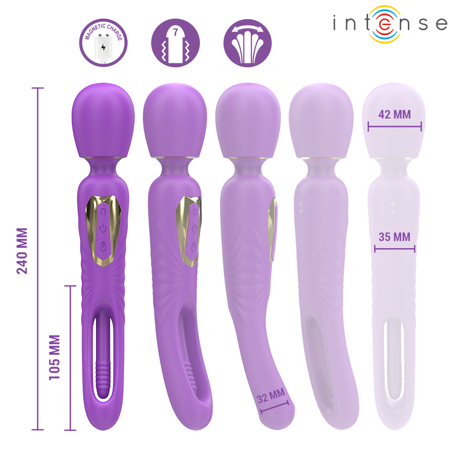 Baguette vibrante avec langue oscillante — INTENSE HIGH TECH