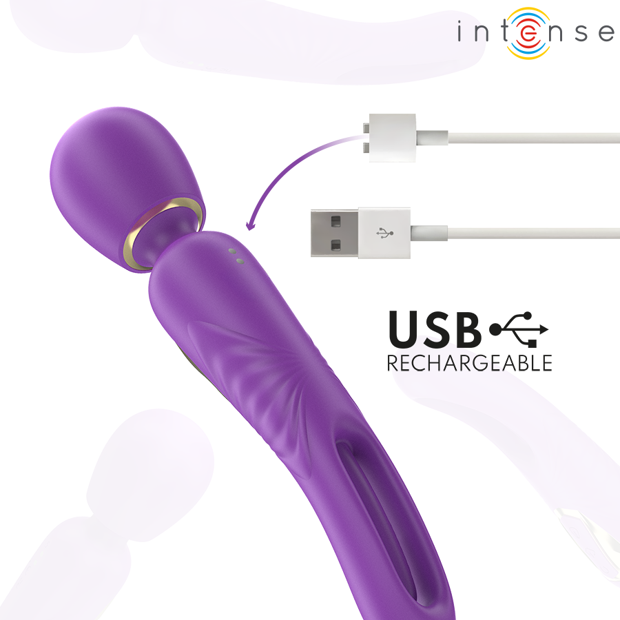 Baguette vibrante avec langue oscillante — INTENSE HIGH TECH