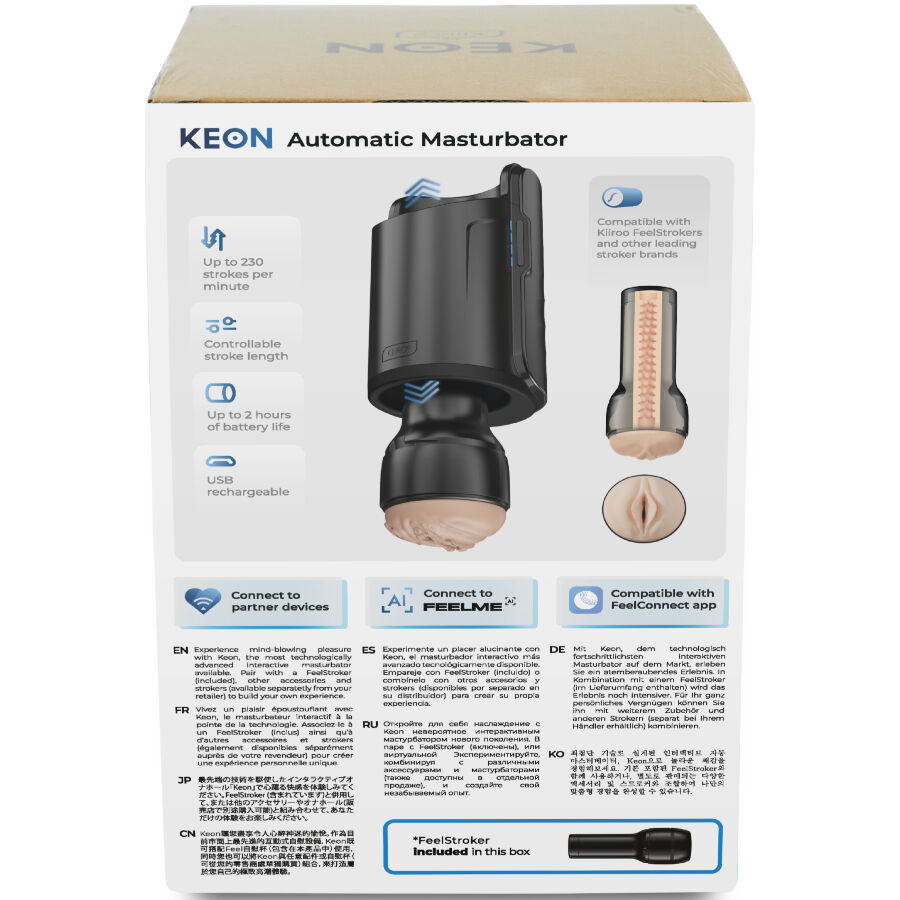Masturbateur automatique connecté Keon WiFi et FeelStroker — KIIROO