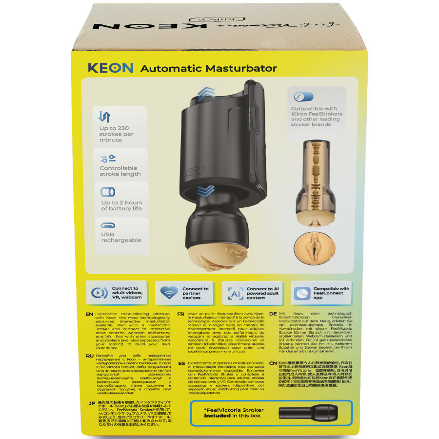 Masturbateur automatique interactif Keon WiFi avec FeelVictoria June — KIIROO