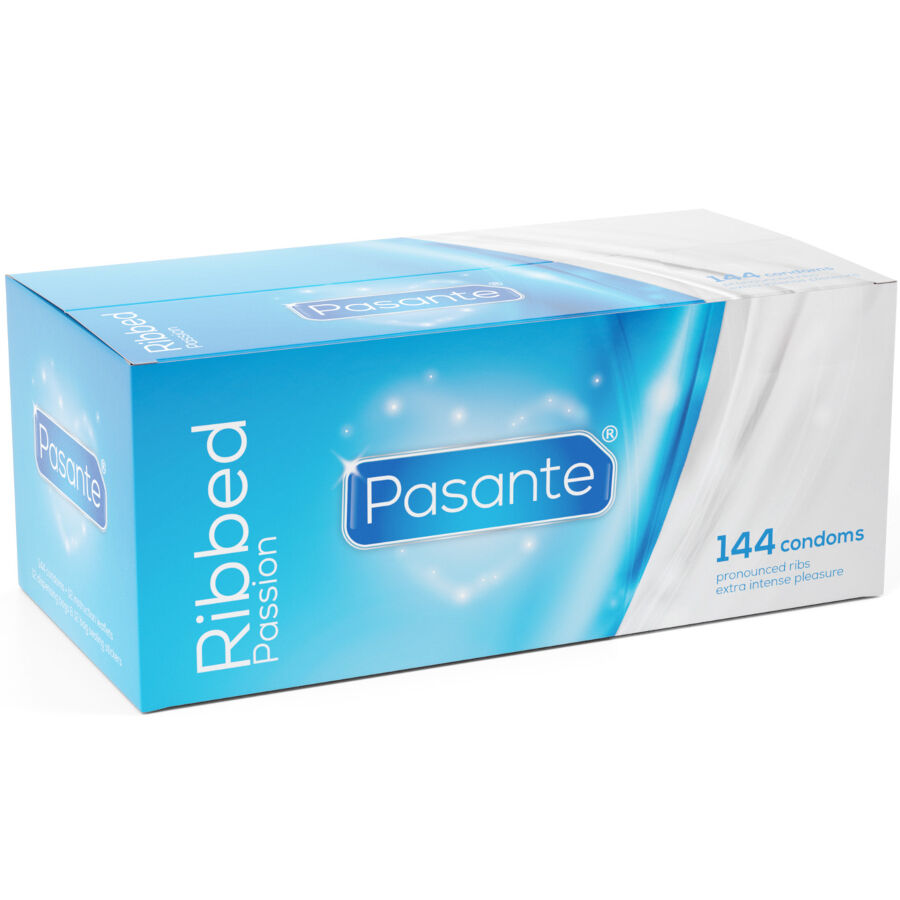 Préservatifs côtelés passion, boîte de 144 — PASANTE