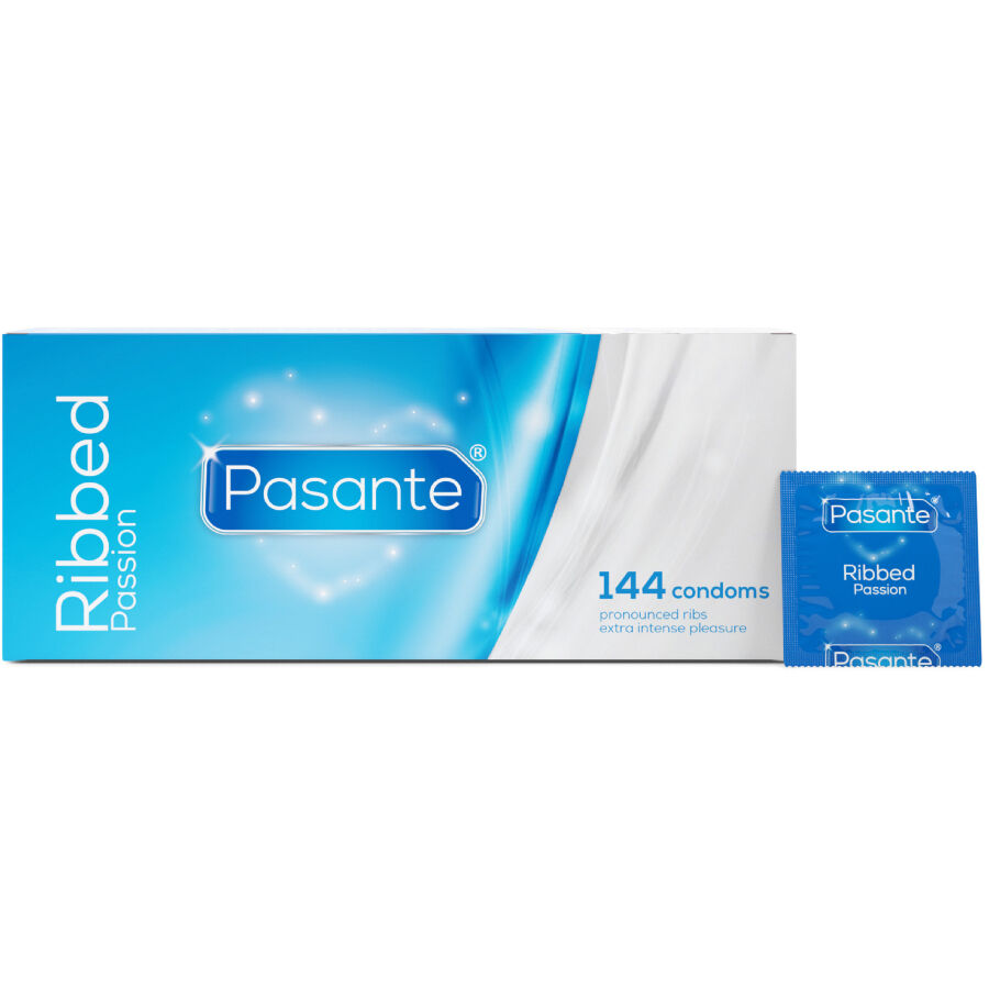 Préservatifs côtelés passion, boîte de 144 — PASANTE
