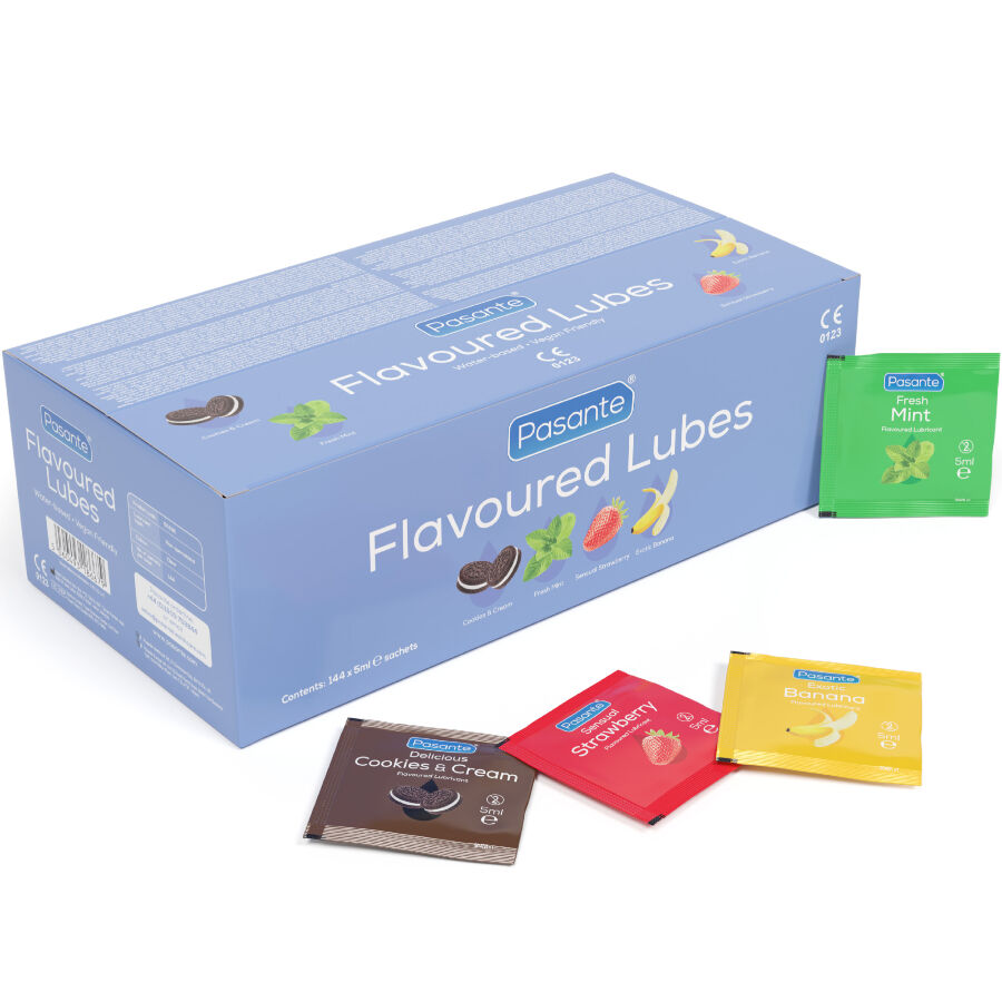 Coffret de lubrifiants aromatisés 144 unidoses 5 ml — PASANTE