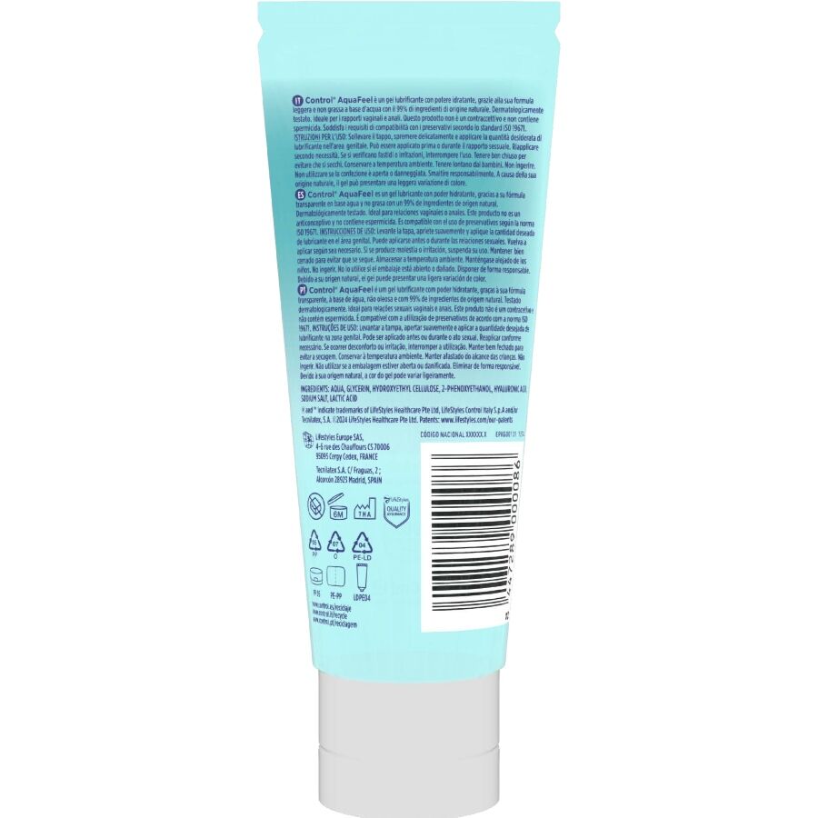 Lubrifiant aqua à l'acide hyaluronique 80 ml — CONTROL LUBES