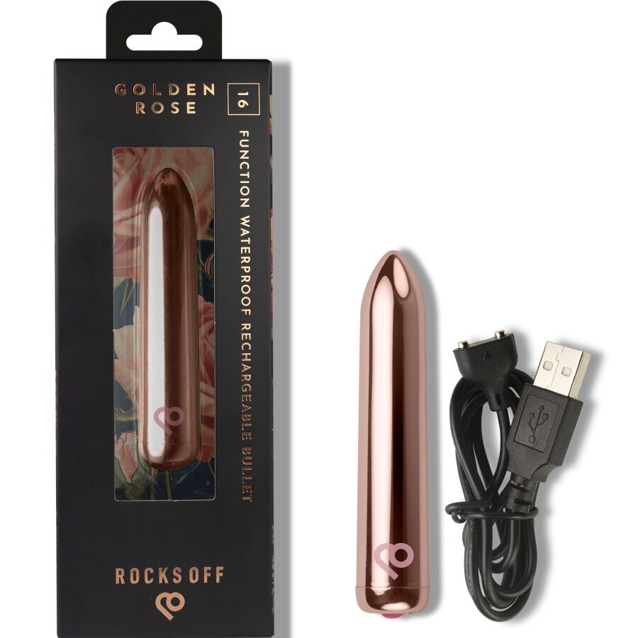 Balle vibrante rechargeable rose dorée — ROCKS-OFF