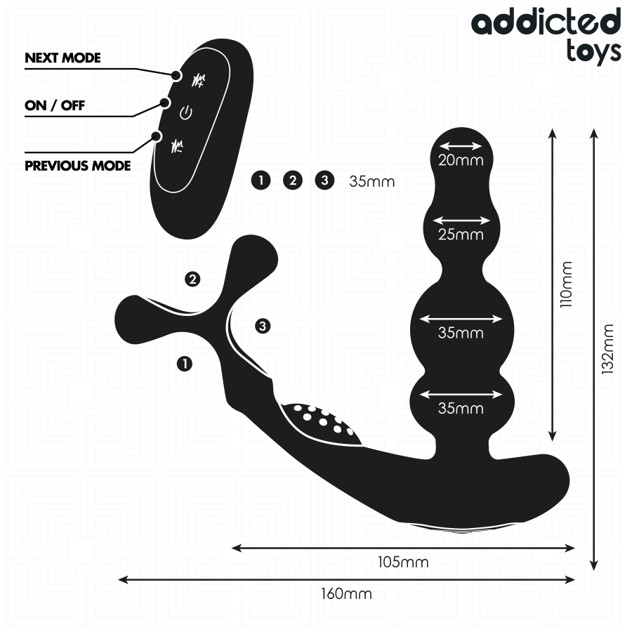 Masseur de prostate rotatif à télécommande — ADDICTED TOYS