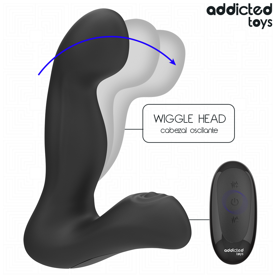 Masseur prostatique oscillant avec mode pulsation et télécommande — ADDICTED TOYS
