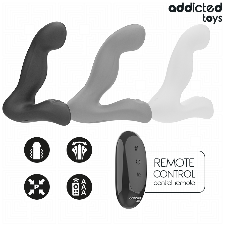 Masseur prostatique oscillant avec mode pulsation et télécommande — ADDICTED TOYS