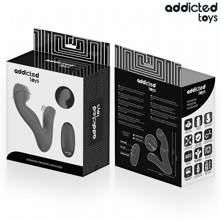 Masseur prostatique oscillant avec mode pulsation et télécommande — ADDICTED TOYS